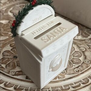 White Holiday Mailbox for Santa hallmark ornament 2010